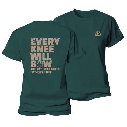 Women's Every Knee Will Bow Cotton T-Shirt